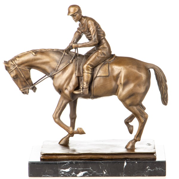 Bronzefigur Pferd mit Reiter YB938