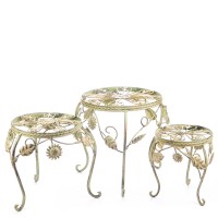 Metall Blumenhocker Set/3 WK060147AG Metall Blumenhocker Set/3 WK060147AG