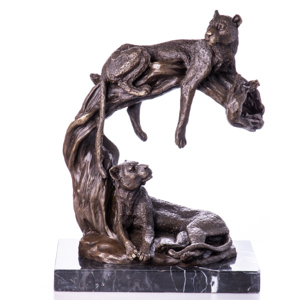 Bronzefigur Leoparden BT837