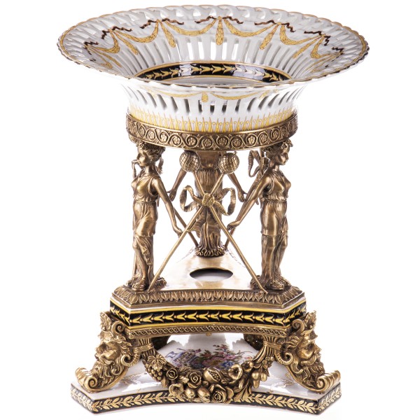 Porzellan mit Bronze Schale HM6127