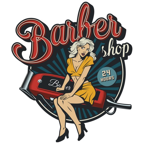 Geprägtes Blechschild Barber Shop MP113