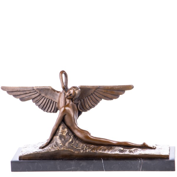 Art Deco Bronzefigur "Leda und Schwan" nach A.Gennarelli YB600