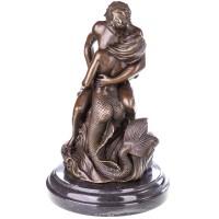 Bronzefigur Liebespaar Mann und Meerjungfrau BT671 Bronzefigur Liebespaar Mann und Meerjungfrau BT671