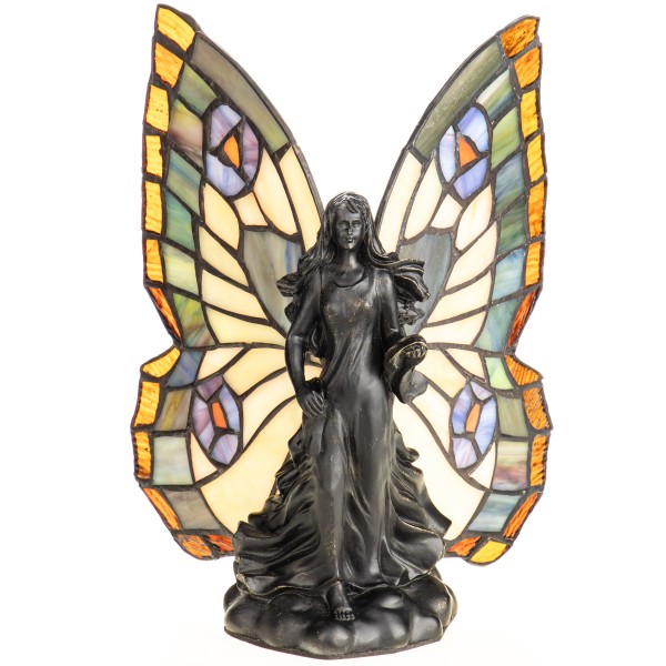 Tiffany-Stil Lampe mit Elfe aus Polyresin TF461A