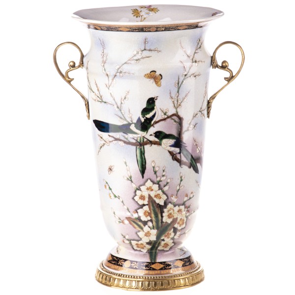 Porzellan mit Bronze Vase HM6389