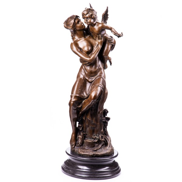 Bronzefigur Aphrodite und Amor YB102