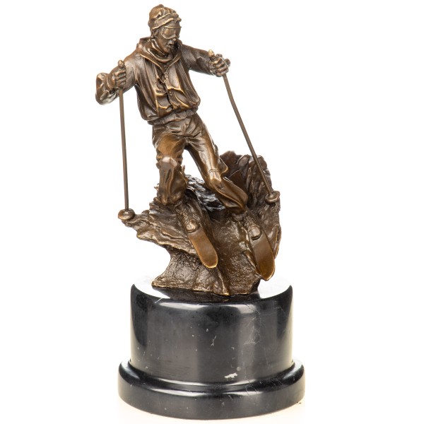 Bronzefigur Skifahrer BT441