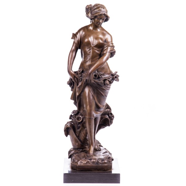 Jugendstil Bronzefigur Blumenmädchen YB260