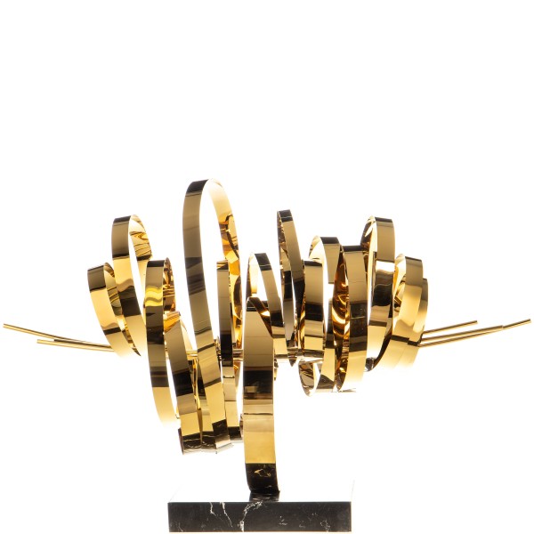Moderne Edelstahl Skulptur Gold Verchromt ST501-G