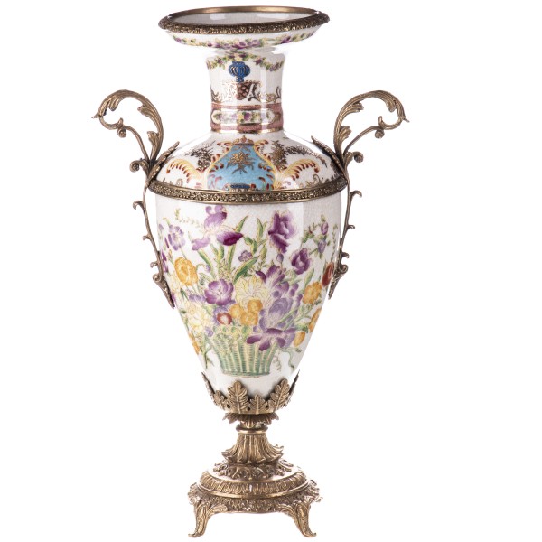 Porzellan mit Bronze Vase HM6133