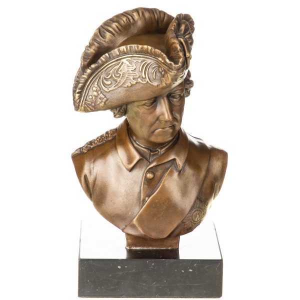 Bronzefigur Büste Friedrich II. "Der Alte Fritz" YB845