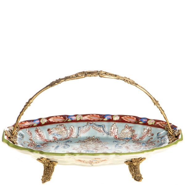 Porzellan mit Bronze Schale HM6498