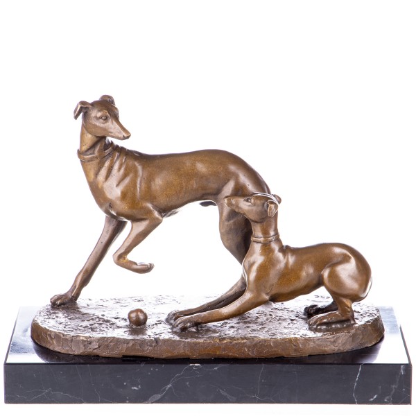 Bronzefigur Jagdhunde YB654