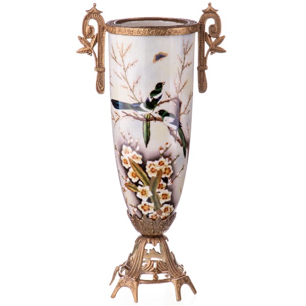 Porzellan mit Bronze Vase HM6118