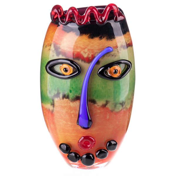 Murano-Stil Glas Vase mit Gesicht GL1314