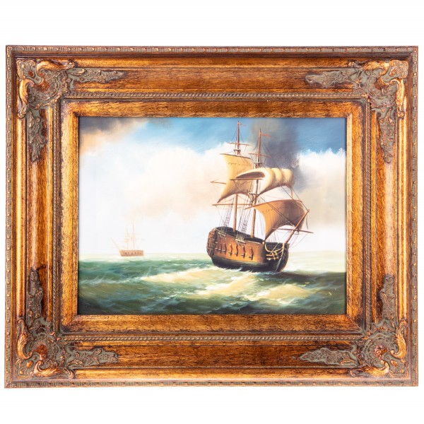 Ölgemälde mit Rahmen "Segelschiff" GE1004-30x40