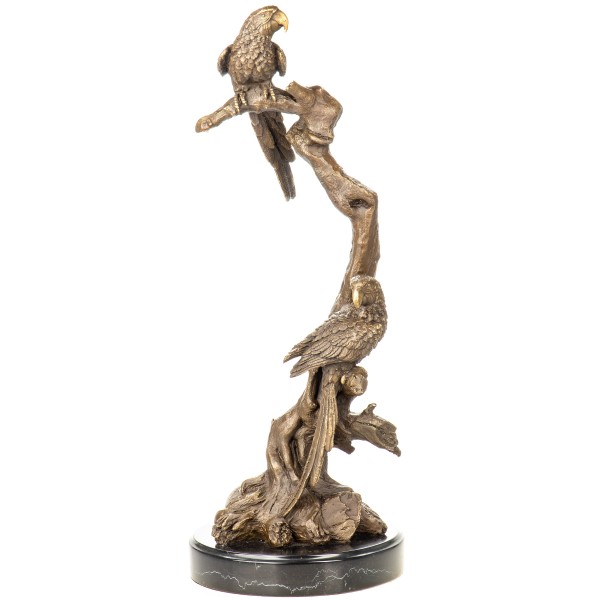Bronzefigur Papageien YB839