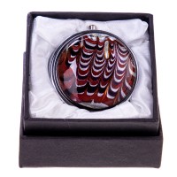 Pillendose mit Glaseinsatz im Murano-Stil GM704 Pillendose mit Glaseinsatz im Murano-Stil GM704