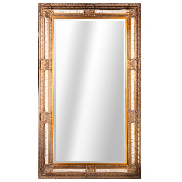 Barockspiegel mit Holzrahmen und Spiegel mit Facettenschliff SP1223