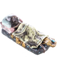 Farbige Bronzefigur Wiener Art Weiblicher Akt mit abnehmbarer Decke BT927 Farbige Bronzefigur Wiener Art Weiblicher Akt mit abnehmbarer Decke BT927