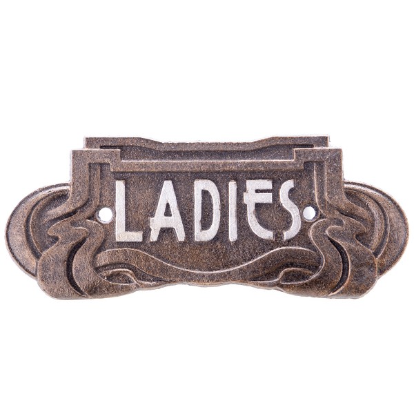 Jugendstil Gusseisen Türschild "Ladies" GU120