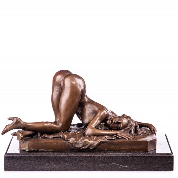 Erotische Bronzefigur Weiblicher Akt YB339