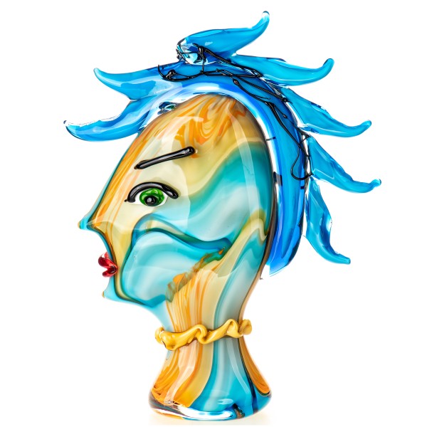 Murano-Stil Glas Skulptur Gesicht GL1424