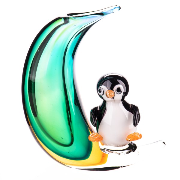 Murano-Stil Glas Vase mit Pinguin GL1330