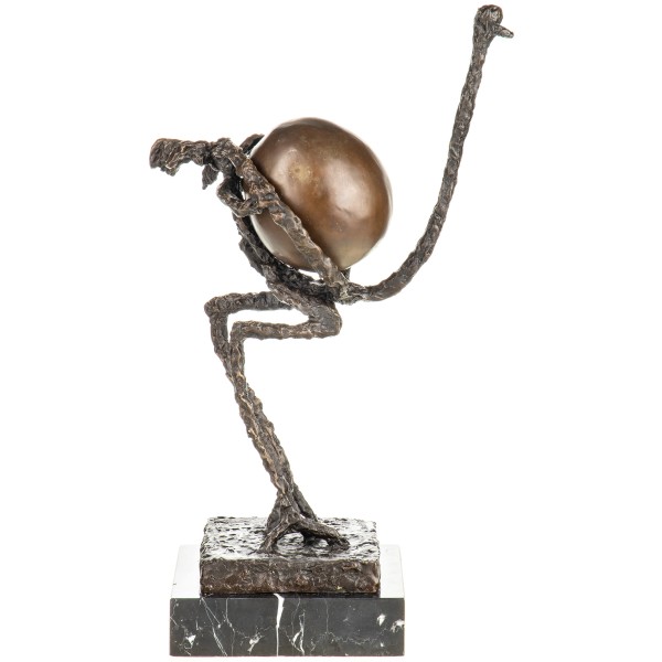 Moderne Bronzefigur abstrakter Strauß YB991