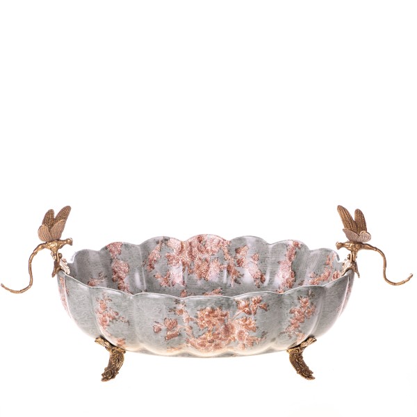 Porzellan mit Bronze Schale mit Libellen HM6411
