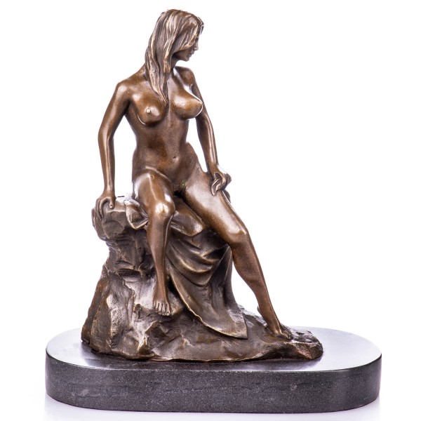 Erotische Bronzefigur Weiblicher Akt YB525