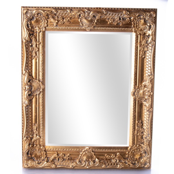 Barockspiegel mit Holzrahmen und Spiegel mit Facettenschliff SP1313