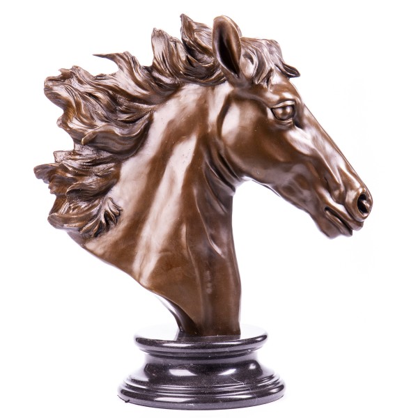 Bronzefigur Pferdekopf YB284