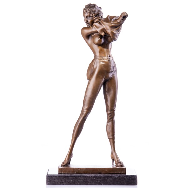 Erotische Bronzefigur Weiblicher Akt YB401