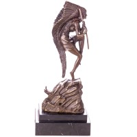 Western Bronzefigur Indianerin YB803 Western Bronzefigur Indianerin YB803