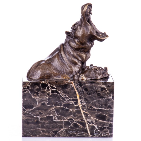 Bronzefigur Nilpferde BT618