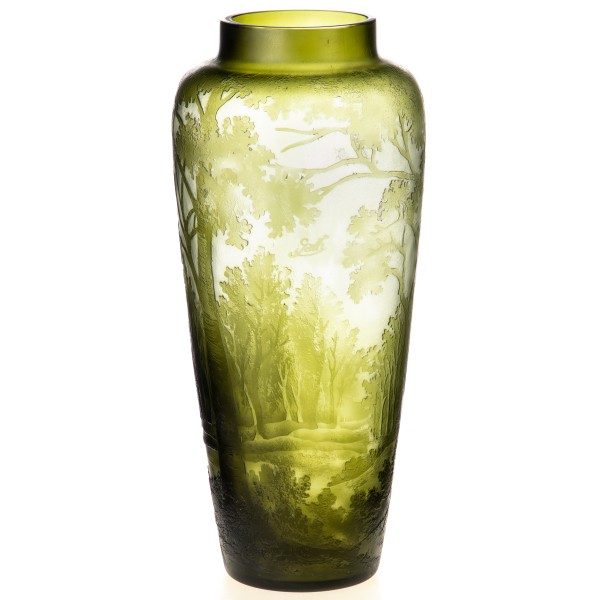 Handgefertigte Kameoglas Vase signiert "Gallé" und "Tip" VG105