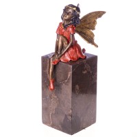 Farbige Bronzefigur Elfe YB781 Farbige Bronzefigur Elfe YB781
