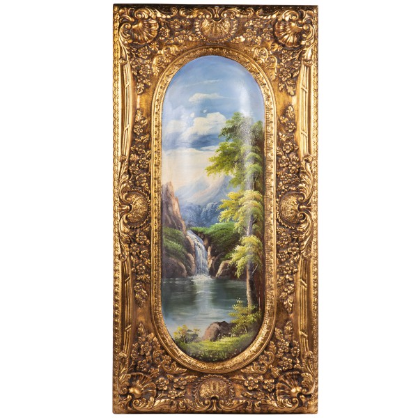 Wandornament aus Polyresin mit Gemälde LT175