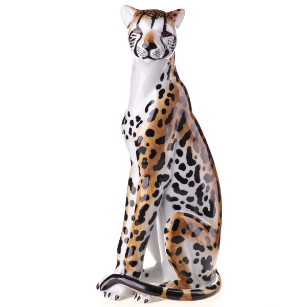 Porzellan Figur sitzender Gepard HM5350
