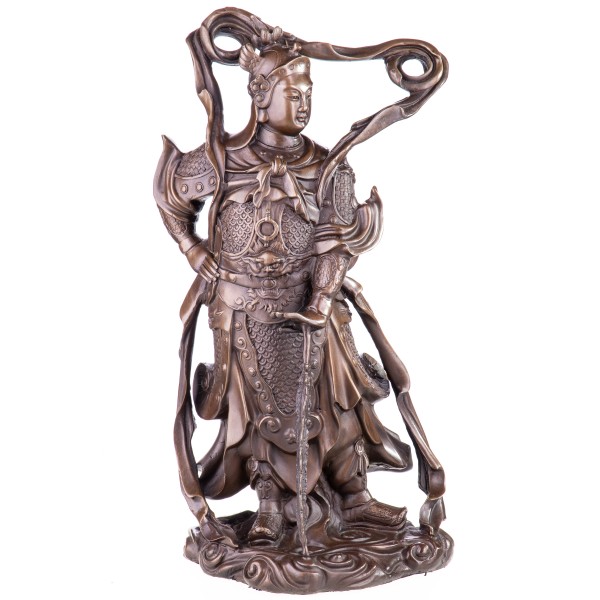 Asiatica Bronzefigur "Wei Tuo" Beschützer Buddhistischer Kloster CB216