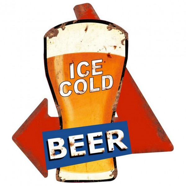 Geprägtes Blechschild "Ice Cold Beer" MP132