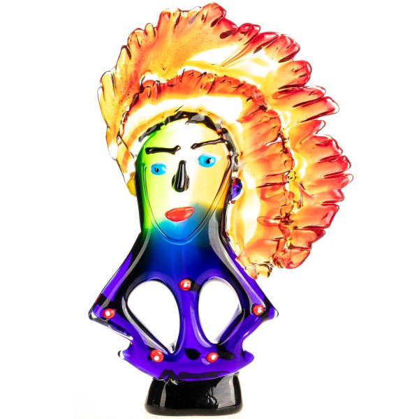 Murano-Stil Glas Skulptur Gesicht GL1484