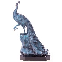 Bronzefigur Pfau mit grüner Pattina YB783 Bronzefigur Pfau mit grüner Pattina YB783