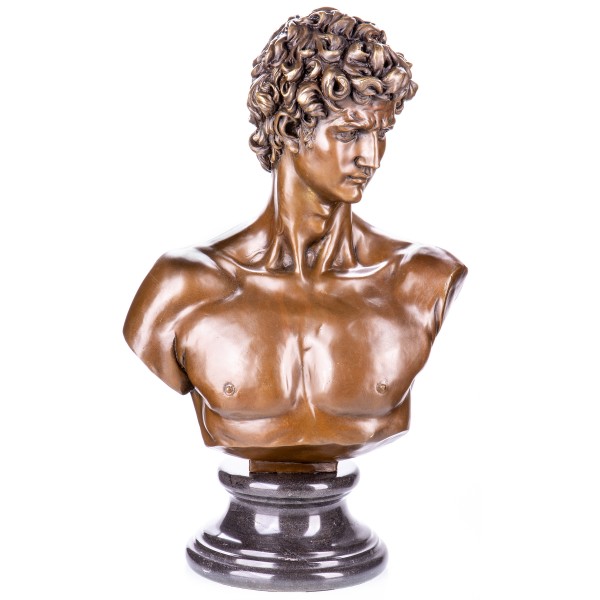 Bronzefigur Büste des David nach Michelangelo YB497