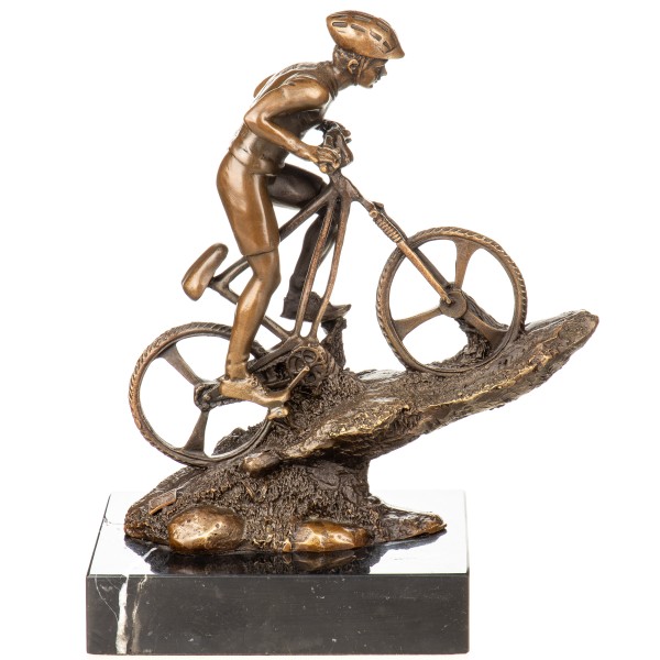 Bronzefigur Mountainbike Fahrer BT440