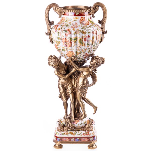 Porzellan mit Bronze Vase HM5623