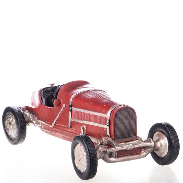 Oldtimer Rennwagen handbemalte Polyresinfigur TM362