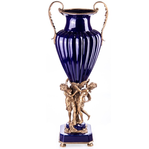 Porzellan mit Bronze Vase mit Frauen HM6097