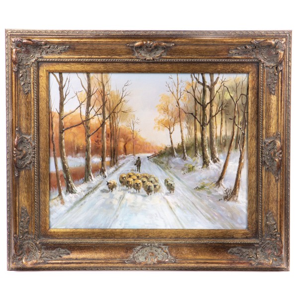 Ölgemälde mit Rahmen "Winterlandschaft" GE1204-40x50